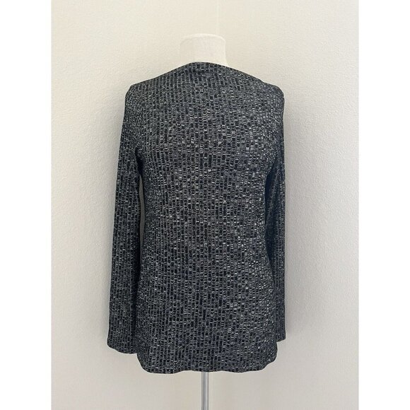 Zara Tops - Zara Women's size medium top boat neck side vents New knit black & gray